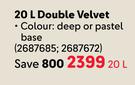 Plascon Double Velvet (Deep Or Pastel Base)-20Ltr