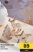 EH Wood Bubble Light Decor-Each