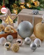 5cm Silver & Gold Bauble Set 4 Pack-Per Pack