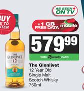 The Glenlivet 12 Year Old Single Malt Scotch Whisky-750ml