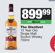 The Glenlivet 15 Year Old Single Malt Scotch Whisky-750ml