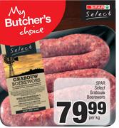Spar Select Grabouw Boerewors-Per Kg