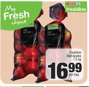 Freshline Red Apples-1.5Kg Per Bag