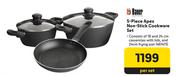 Bauer 5 Piece Apex Non Stick Cookware Set-Per Set