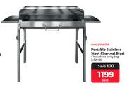 Megamaster Portable Stainless Steel Charcoal Braai