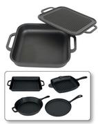 Camp Master Square Braai Pan With Reversible Grill Lid-Each