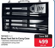 Lerrace Leisure Braai Tool Set In Carry Case-Per Set