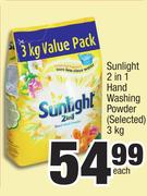 Sunlight 2 In 1 Hand Washing Powder (selected)-3Kg Each