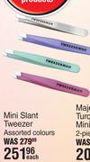 Tweezerman Mini Slant Tweezer Assorted Colours-Each