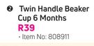 Little One Twin Handle Beaker Cup 6 Months