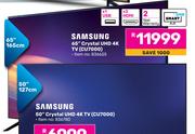 Samsung 65" (165cm) Crystal UHD 4K TV CU7000