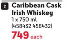 Caribbean Cask Irish Whisky-750ml