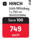 Hinch Irish Whiskey-750ml
