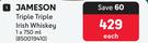 Jameson Triple Triple Irish Whisky-750ml