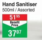 Safeguard Hand Sanitiser Assorted-500ml
