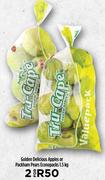 Golden Delicious Apples Or Packham Pears Econopacks-For 2 x 1.5Kg