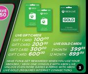 Live Gift Cards 300