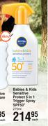 Nivea Sun Babies & Kids Sensitive Protect 5 In 1 Trigger Spray SPF50+-270ml Each