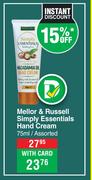 Mellor & Russell Simply Essentials Hand Cream-75ml