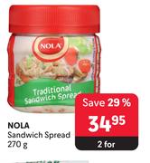 Nola Sandwich Spread-For 2 x 270g
