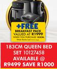 Sealy Argo 183cm Queen Bed Set 10127458 Free Breakfast Pack