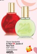 Gloria Vanderbilt In Red Or Jardin A New York EDP-100ml Each