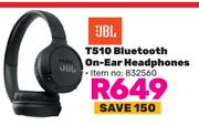 JBL T510 Bluetooth On Ear Headphones