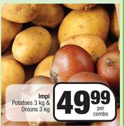Impi Potatoes 3Kg & Onions 3Kg-Per Combo