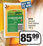 Spar Vacuum Pack Cheese Assorted-700g Each