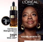 L'Oreal Cell Renew Midnight Serum-30ml
