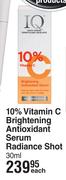 IQ 10% Vitamin C Brightening Antioxidant Serum Radiance Shot-30ml Each