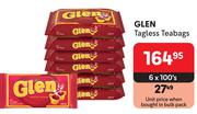 Glen Tagless Teabags-6 x 100's