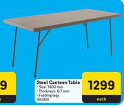 Steel Canteen Table-Each