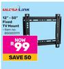 Ultra-Link 12"-50" Fixed TV Mount 