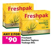 Freshpak Rooibos Tagless Teabags-For 2 x 80s