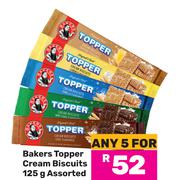 Bakers Topper Cream Biscuits Assorted-For 5 x 125g