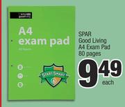 Spar Good Living A4 Exam Pad (80 Pages)-Each