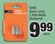 Spar Good Living 2 Hole Metal Sharpener-Each