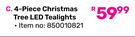 4 Piece Christmas Tree LED Tealights