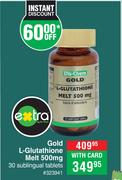 Dis-Chem Gold L-Glutathione Melt 500mg 30 Sublingual Tablets
