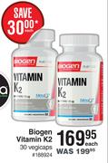 Biogen Vitamin K2 30 Vegicaps-Each