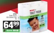 Spar Toilet Tissue 350 Sheets 2-Ply-9s Each