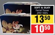 Soft & Silky Facial Tissue 2Ply-100's Pack