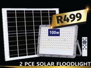 2 Pce Solar Floodlight 100W