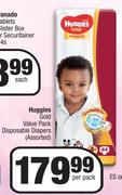 Huggies Gold Value Pack Disposable Diapers Assorted-Per Pack