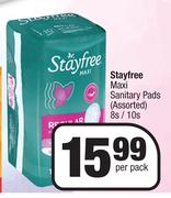 Stayfree Maxi Sanitary Pads Assorted-8s/10s Per Pack