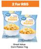 Great Value Corn Flakes-For 2 x 1Kg