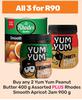 2 x Yum Yum Peanut Butter 400g Plus Rhodes Smooth Apricot Jam 900g-All For 3