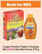 Laager Rooibos Tagless Teabags 80s Plus Little Bee Honey 375g-Both For