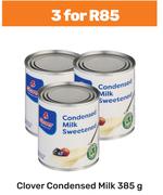 Clover Condensed Milk-For 3 x 385g